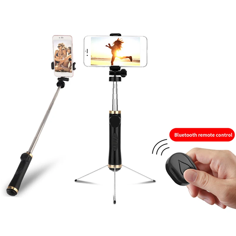 

Mobile Phone Bluetooth Selfie Stick Mini Tripod Disassembly-free Selfie Stick For iPhone iOS Android Extendable Perche Selfi