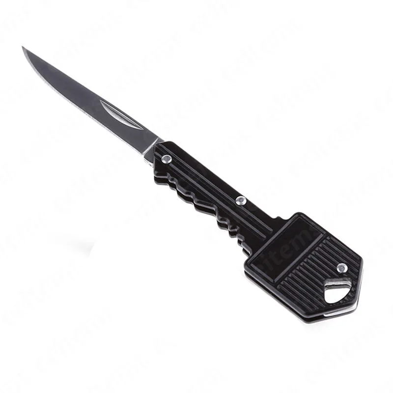 Mini Key peel Cut Camp Peeler Package Knife gadget Fruit Blade Box Pare Outdoor Survive Opener Letter Open Keyring Fold Pocket - Цвет: Black