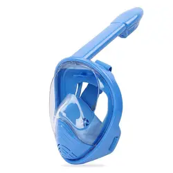 Маска для подводки лица, складная 180 градусов панорамная маска для подводного плавания, анти-туман, анти-утечки дизайн для детей, Синий XS #8