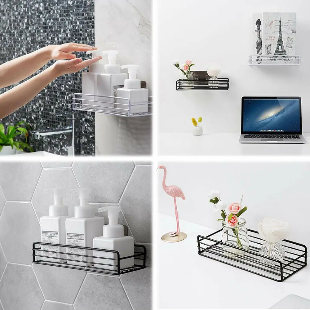 Stainless Steel Shower Caddy Bathroom Wall Storage Rack Shelf Organiser Basket