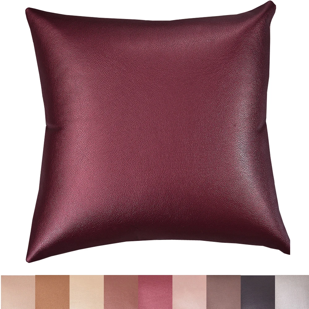 

PU cushion cover 40x40/45x45/50x50/55x55/60x60/65x65/70x70cm throw pillow cover decorative pillow case for car office home hotel