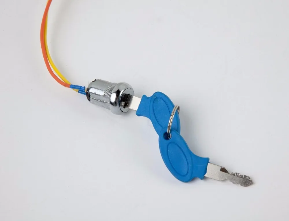 Quality Metal Ignition Switch Lock for Electric Bike Scooters E Bike 2 Wires + 2 Keysin