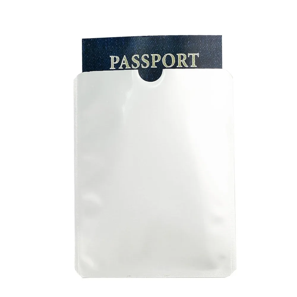 20 шт./лот) против сканирования RFID Блокировка загранпаспорт рукав алюминиевый протектор защита дефект блокатора