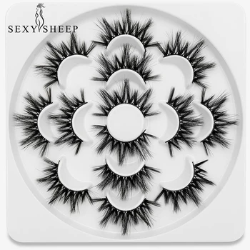 

SEXYSHEEP 7pairs Faux 3D Mink Lashes Natural Long False Eyelashes Volume Fake Lashes Makeup Extension Eyelashes maquiagem