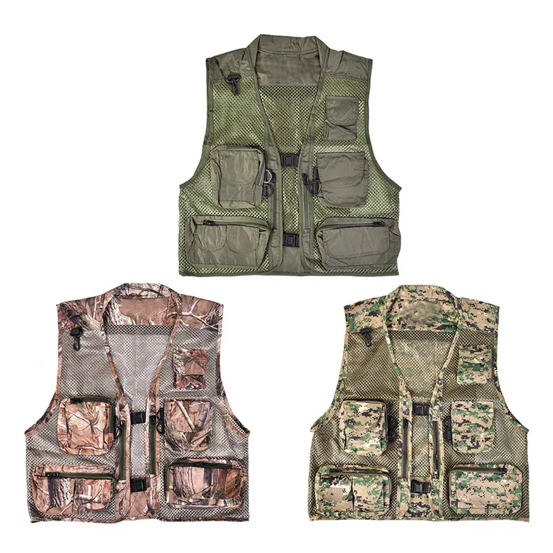 

Fishing Vests Multi Pocket Lightweight Breathable Mesh Jacket Sportswear