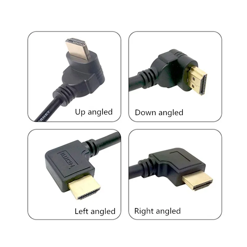 

90 Degree HDMI male to female extension cable 15cm