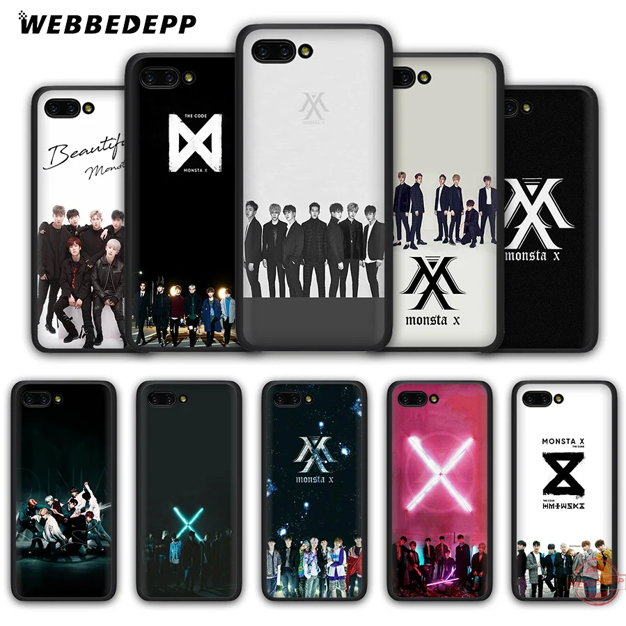 Мягкий силиконовый чехол WEBBEDEPP Monsta X Band для Huawei Honor 8 8C 9 10 Note Lite 8X 7X 6A 7C 7A 2GB Pro |