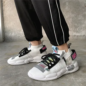 

YRRFUOT Men Sneakers Fashion Unisex Original Casual Shoes Light Breathable Trend Men Shoes Light Non-slip Walking Shoes 35-44
