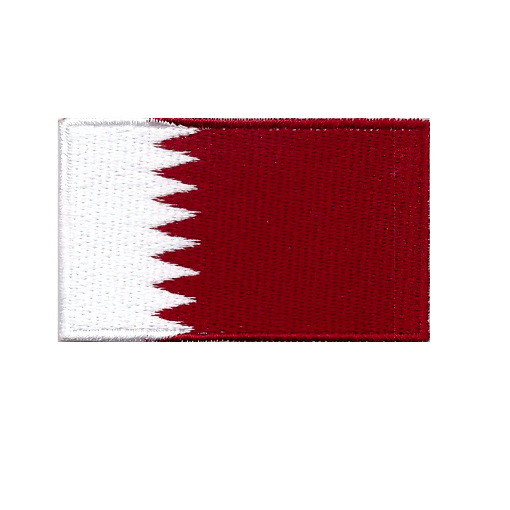 10pcs/lot qatar national flag Badges DIY Embroidery Patch Applique