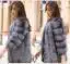 Осеннее и зимнее Новое корейское женское длинное пальто из искусственного меха тонкое женское плотное пальто из лисьего меха NV078 - Цвет: Серебристый