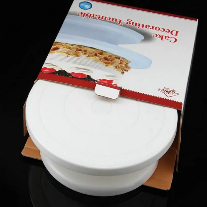AMW 11 дюймов круглая подставка для торта вращающаяся пластиковая вращающаяся подставка для украшения торта инструменты для выпечки