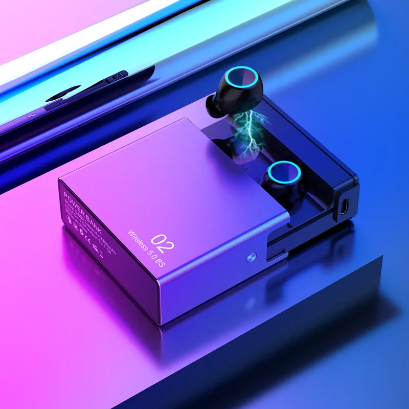 

BS02 Wireless Bluetooth Earphone Balanced Connection Wireless Earphone Buds With Charging Case Mic Stereo Headset Compatible