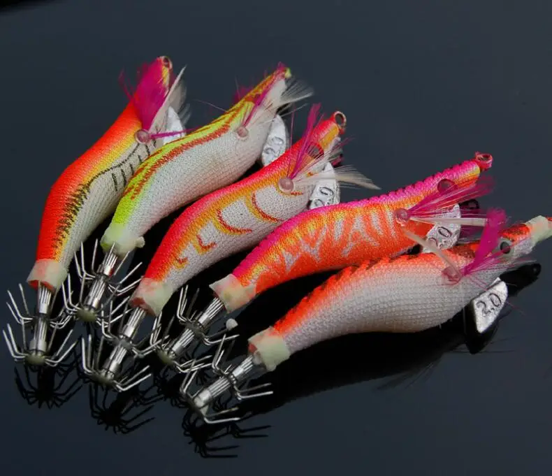 squid jigs squid hook 8cm 7.32g fishing artificial shrimp bait squid