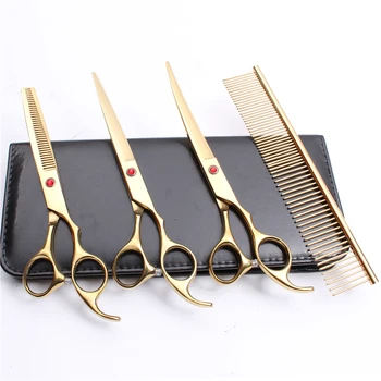 

20Sets Suit 7.0" U4 JP 440C Customize Logo Wholesale Professional Pets Hair Shears Cats Flur Shears Mascotas Hair Scissors C3003