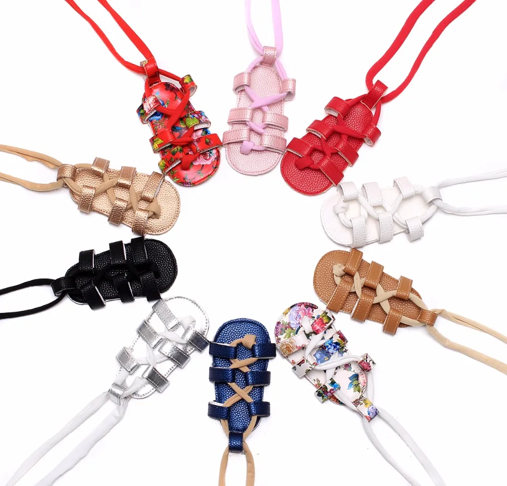 

HONGTEYA Summer pu Leather Baby Girls Flat Heels Lace-up Sandals Girls Rome Sandals Baby High Gladiator Sandals Kids Sandal