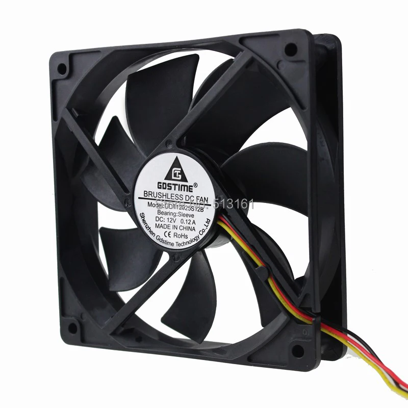 

3Pin connector 12025 cooling fan 120x25mm 12v computer cooling fan Mute PC Case Fan