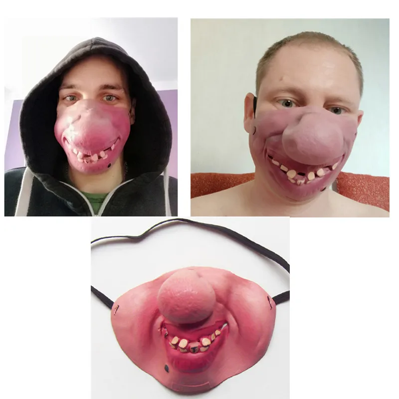 Смешные шутки игрушки для детей взрослых большой нос ужасные латексные маски клоун Косплей Половина лица маскарадный тема вечерние шапки Игрушки