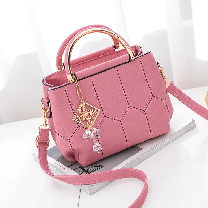 Korean fashion diamond atmosphere pink Crossbody Bags For Women