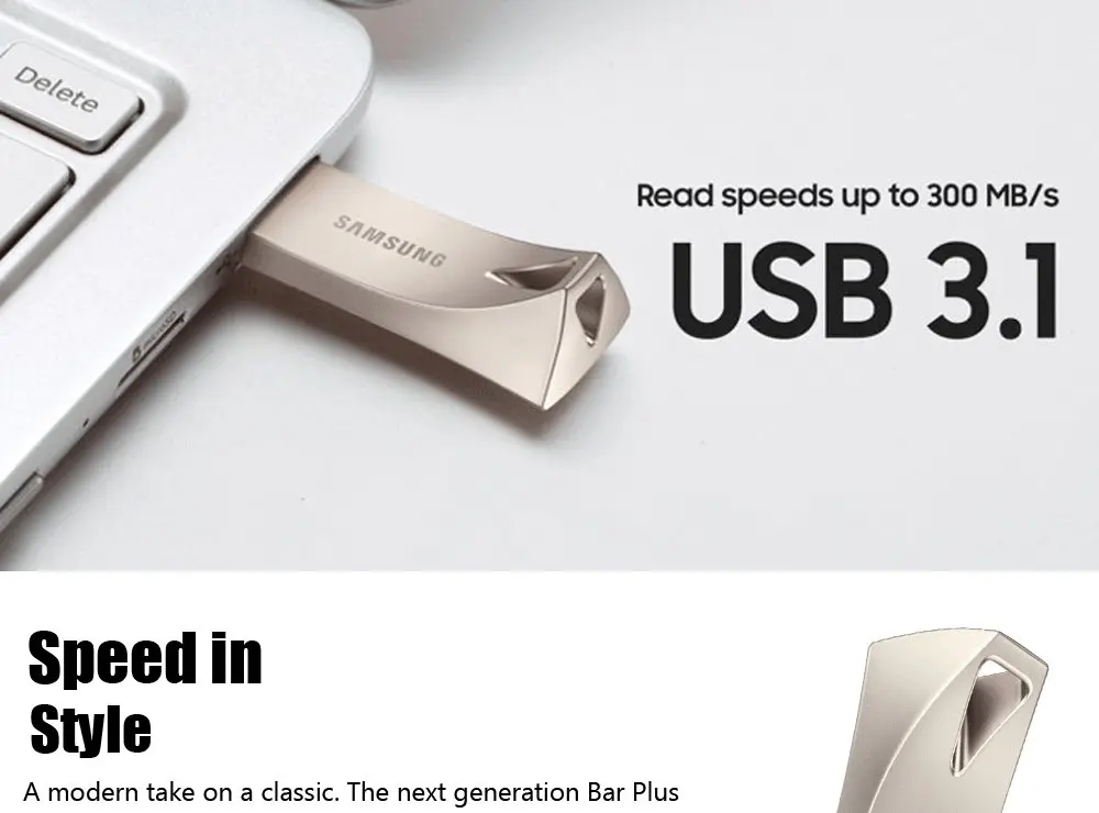 SAMSUNG BAR plus USB флэш-накопитель 128 ГБ 256 ГБ 64 Гб оперативной памяти, 32 Гб встроенной памяти, USB флэш-накопитель 3,1 флеш-накопитель 300 МБ/с. флэш-накопитель usb флэш-память 3,0 USB Стик