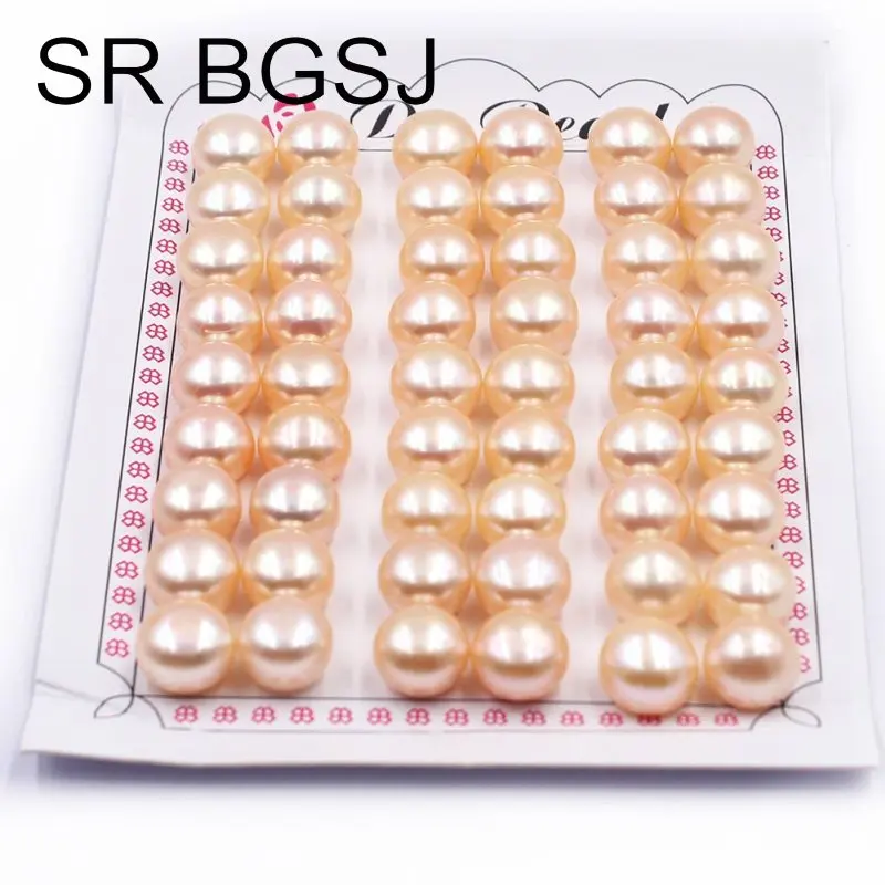 

Free Ship 27 Pairs 10-11mm Half Drilled Hole Button Coin Shape Natural Freshwater Jewelry Findings Pearl Beads