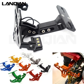 

Motorcycle Accessories License Plate Holder Bracket Adjustable Angle Fender Eliminator LED For Kawasaki Z750 Z750R Z750S Z800