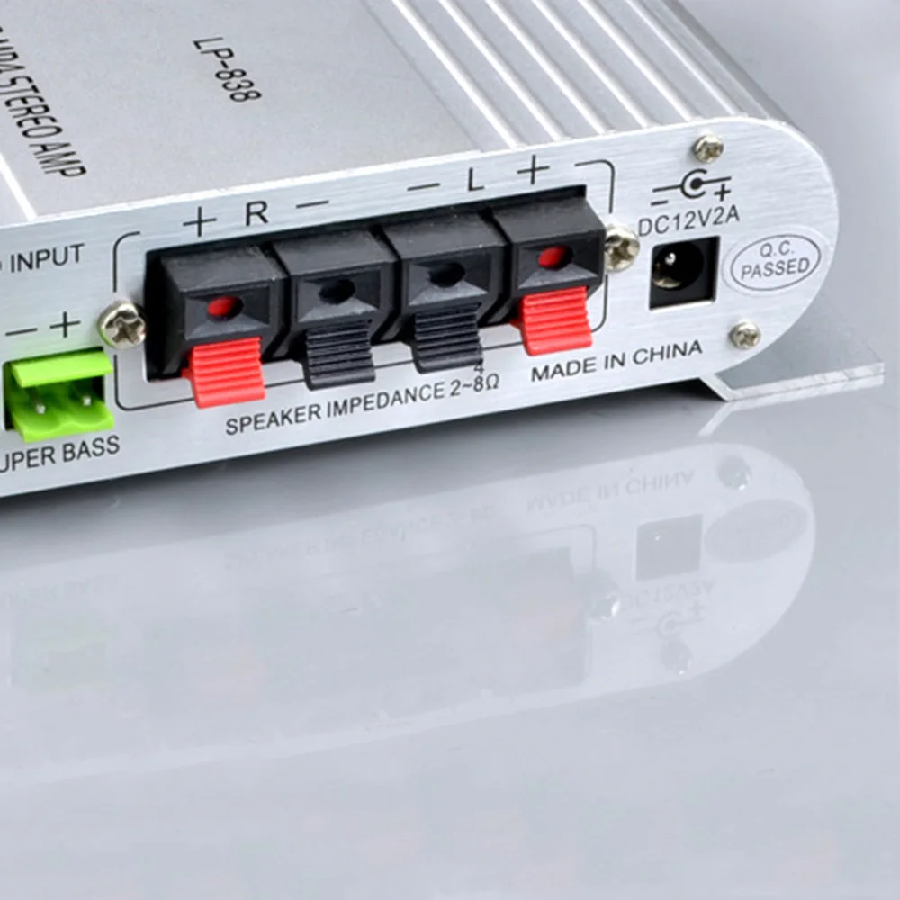 Mini Lepy LP-838 coche 3 canales amplificador estéreo Mega Bass 12 V Hi-Fi conectar con el teléfono PC DVD reproductor MP3 MP4 Subwoofer portátil Mini Lepy LP-838 coche 3 canales amplificador estéreo Mega Bass 12 V Hi-Fi conectar con el teléfono PC DVD reproductor MP3 MP4 Subwoofer portátil