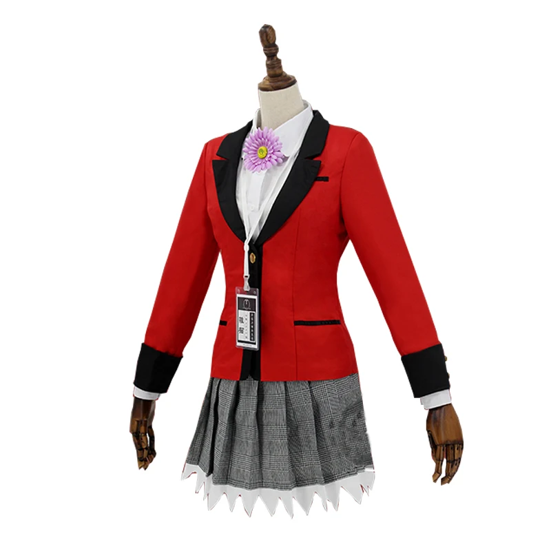 ROLECOS аниме Kakegurui 2 сезон Косплей Костюм Yumemite Yumemi школьная форма для женщин