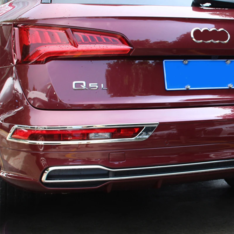 

For Audi Q5 2018 accessories Q5 chrome rear fog light bright decorative frame body bright car stickers 2018 Q5 modified supplies