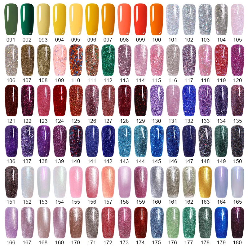 LEMOOC مليء بالنجوم بريق هلام 180 الألوان 5 مللي النقي مسمار اللون ورنيش مسمار الفن صالون نقع قبالة الأشعة فوق البنفسجية أدى مسمار الفن جل للرسم و... LEMOOC مليء بالنجوم بريق هلام 180 الألوان 5 مللي النقي مسمار اللون ورنيش مسمار الفن صالون نقع قبالة الأشعة فوق البنفسجية أدى مسمار الفن جل للرسم و...