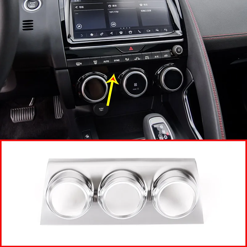 

1 Pcs ABS Air Conditioning Adjustment Display Decorative Frame Trim For Jaguar E-PACE E PACE 2018 2019 Car Accessories