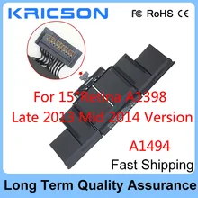 original new Battery A1494 For Apple MacBook Pro 15 inch Retina A1398 Late 2013 Mid 2014 Version fit Retina