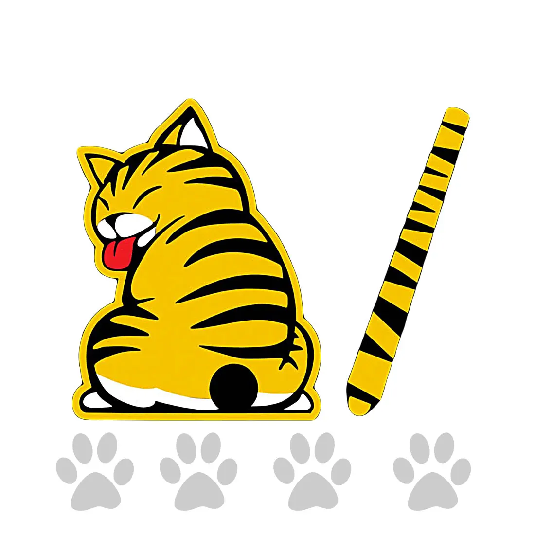 

Funny Creative Cartoon Cat Decoration Moving Tail Stickers Auto Vehicle Window Wiper Decals Car Outside Styling Decoration