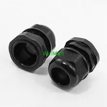 Пара PG29 Тип Черный твердый пластик водонепроницаемый кабельный сальник головка разъема