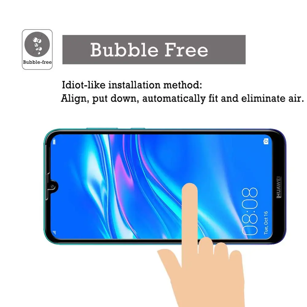 3D 9H полное покрытие Защита экрана для HuaWei Y7 2019 закаленное стекло PRO Защитная