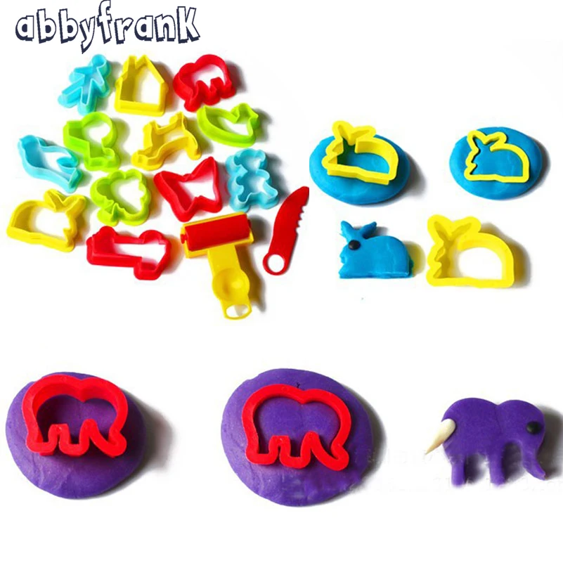 

Abbyfrank 14pcs/set Polymer Smart Clay Handgum Tool Animal Mold Kit For Magnetic Plasticine Light Clay Cold Porcelain Toy