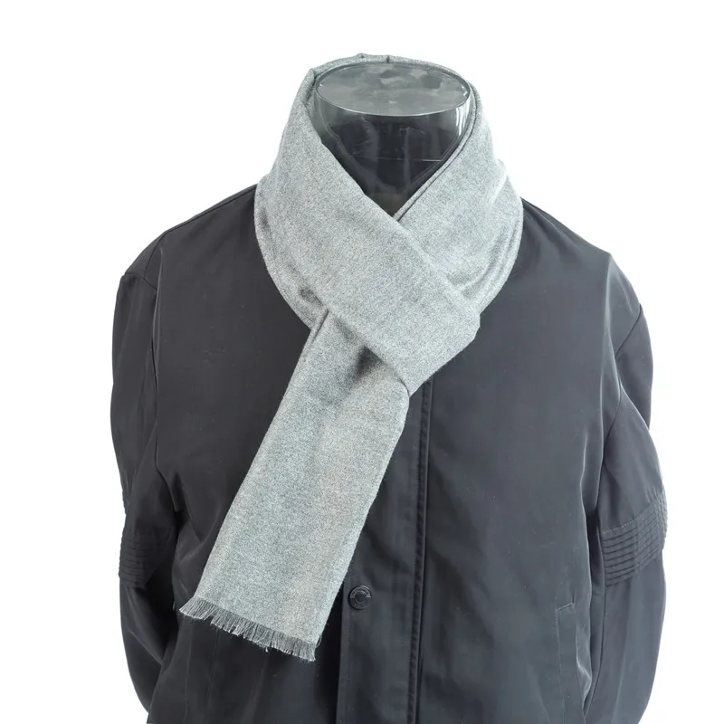 Мужской кашемировый шарф, модный простой однотонный шарф 30 см* 180 см, зимний теплый гладкий шарф