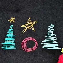 

5pcs Christmas Tree Star Metal Die cutting Dies For DIY Scrapbooking Photo Album Decorative Embossing Folder Die Cutter Tool 25