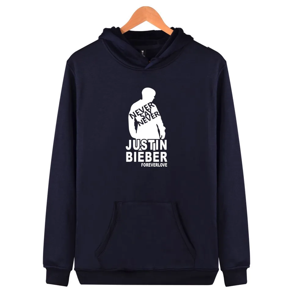 2018 New Justin Bieber Hoodies Never Say Never Sweatshirt Kanye West Europes Hip Hop Streetwear Hoody men/women Plus Size Tops