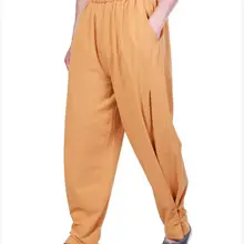 Унисекс Лето и весна хлопок черный/синий/красный дзен монах Единоборства Кунг блумеры для кунг-фу монахи Шаолинь брюки для медитации