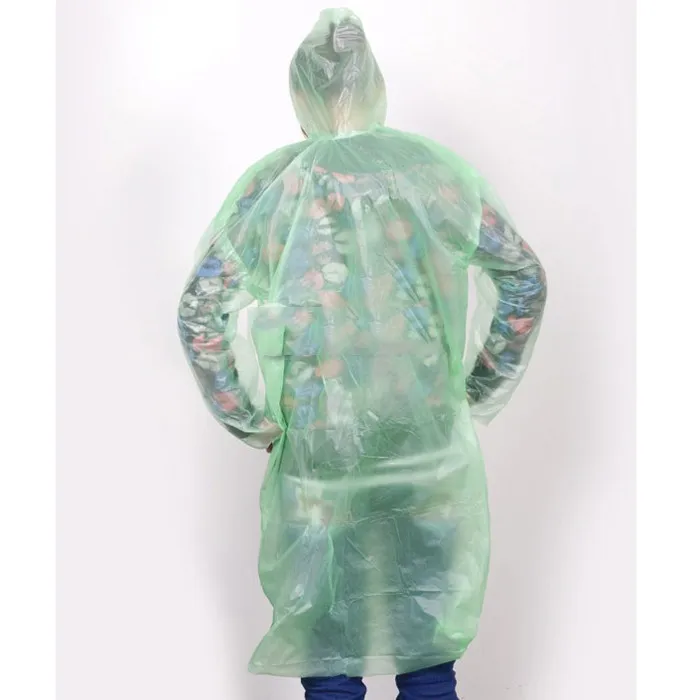 2018 useful Disposable Raincoat Adult Emergency Waterproof Hood Poncho