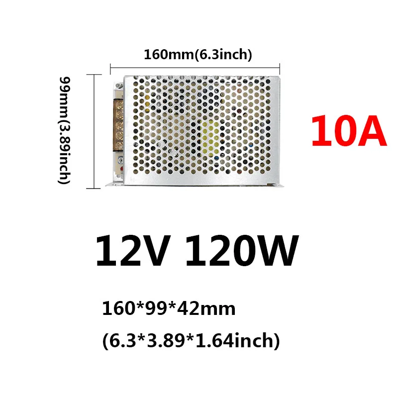 DC12V светодиодный Driver12W/15 Вт/24 Вт/25 Вт/36 Вт/60 Вт/80 Вт/100 Вт/120 Вт светодиодный s Питание постоянный ток Напряжение Управление светильник переменного тока трансформаторы - Цвет: 10A 120W 12V