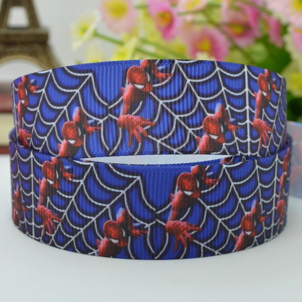 DUWES 7/8 &quot22 мм 2 5 10 20 50 ярдов Человек паук Герой печатных grosgrain ленты волос лук DIY
