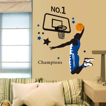 

Children's room basketball wall stickers removable 3d kids bedroom wall decals home decor wall pictures