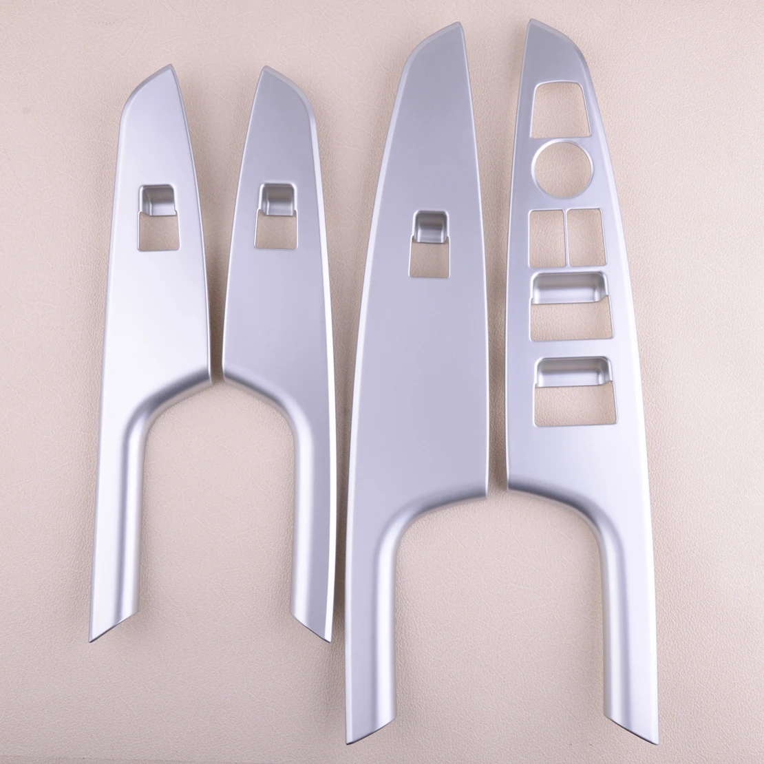 

DWCX 4PCS Silver ABS Chrome Car Interior Door Window Switch Panel Cover Trim Molding Fit For Hyundai Tucson 2015 2016 2017