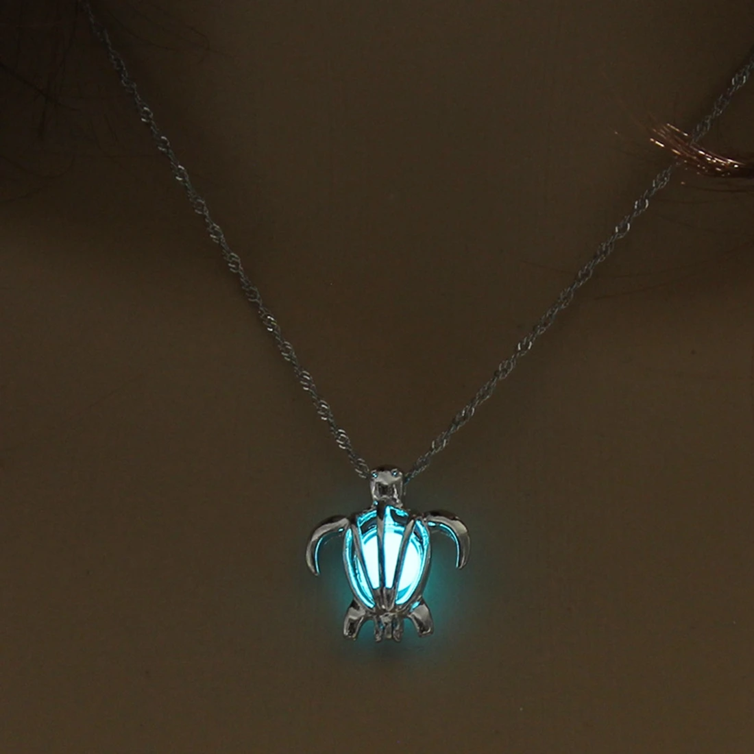Женское ожерелье с подвеской в виде черепахи серебристого цвета|turtle pendant