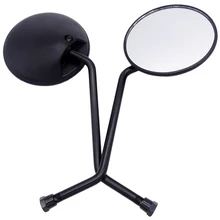 Universal Motorcycle CNC Chrome Black Round Rearview Mirrors Side Handle Bar End Mirrors 10mm For Honda Suzuki Yamaha Kawasaki universal cnc motorcycle aluminum rearview mirrors fit for suzuki yamaha etc red color