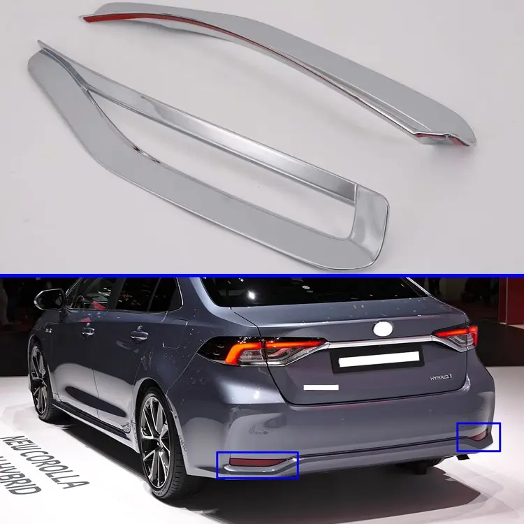 

For Toyota Twelfth generation Sedan Corolla E210 Prestige Altis 2019 2020 Rear Reflector Fog Light Lamp Cover Trim Bezel