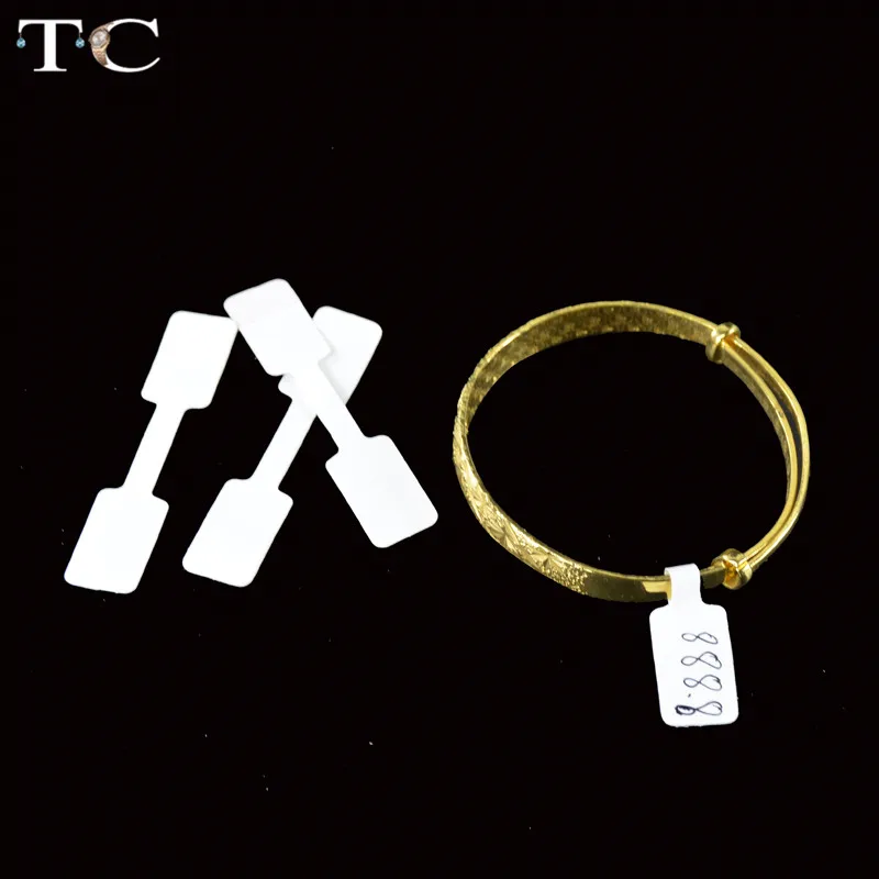100pcs Blank Paper Price Tag Stickers For Displaying Jewelry Making Such As  Necklaces, Rings And Bracelets