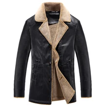 Large Size 4XL Mens Fur Lined Leather Jacket and Coats Male Euro Simple Mens Fur Leather Jacket and Coats Automotive Style C125