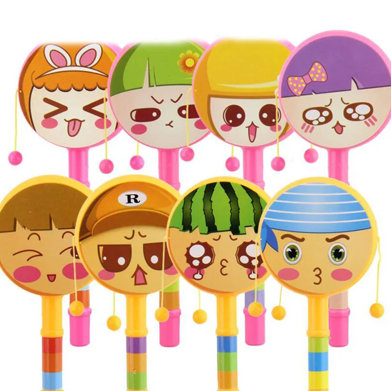 1 Pc Creative Cute Colorful Plastic Cartoon Baby Hand Shaking Rattle